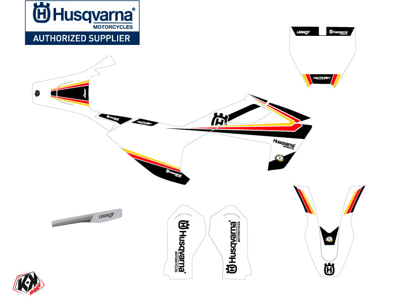 Husqvarna EE-5 Dirt Bike Legacy Graphic Kit Black Yellow