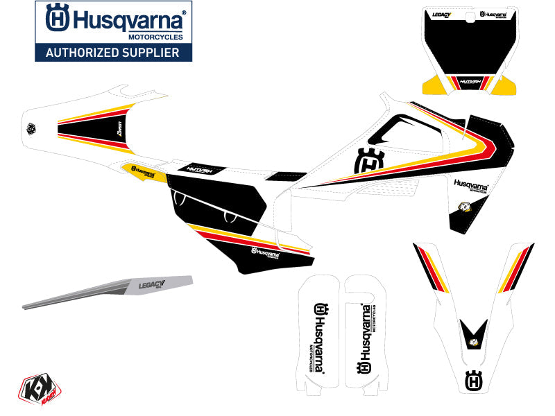 Husqvarna FC 250 Dirt Bike Legacy Graphic Kit Black Yellow