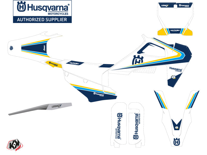 Husqvarna FC 450 Dirt Bike Legacy Graphic Kit Blue Yellow