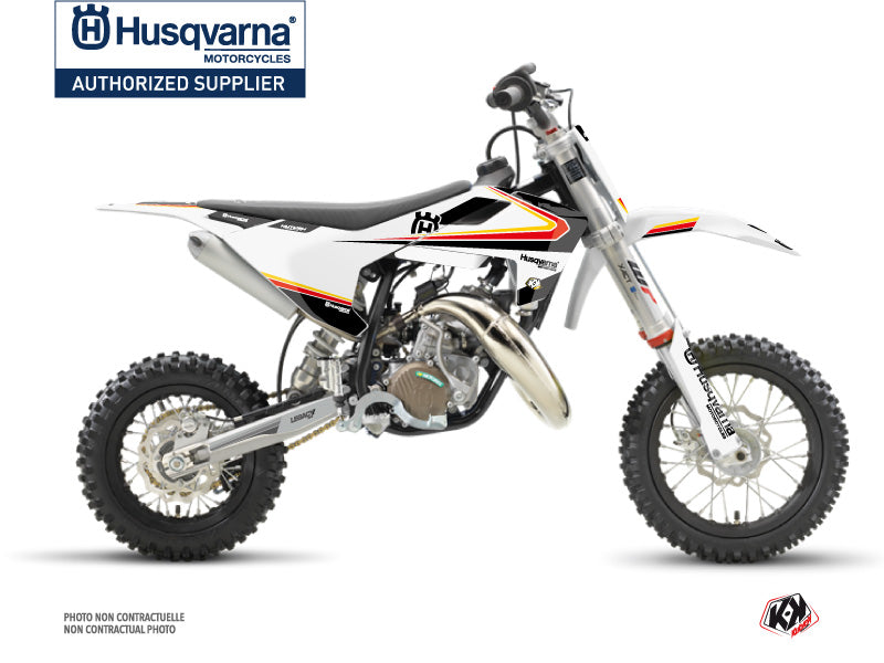 Husqvarna TC 50 Dirt Bike Legacy Graphic Kit Black Yellow