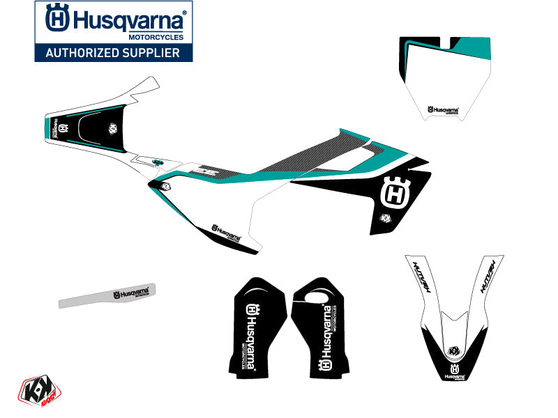 Husqvarna EE-5 Dirt Bike Legend Graphic Kit Turquoise