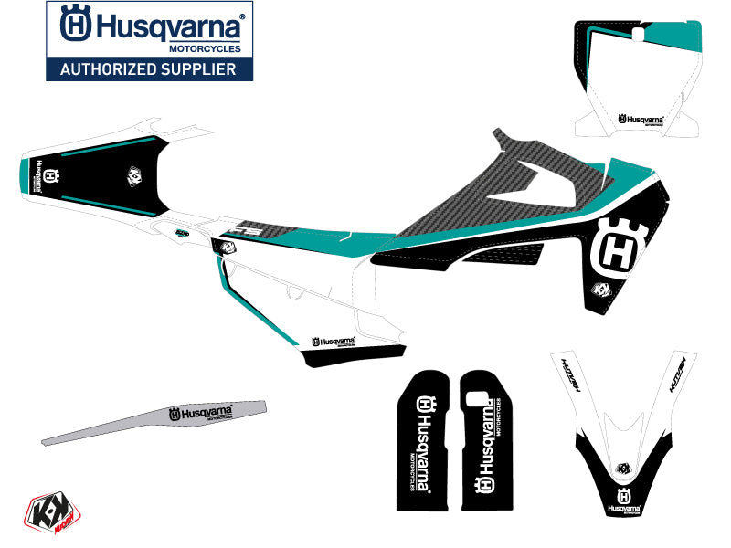 Husqvarna 450 FS Dirt Bike Legend Graphic Kit Turquoise