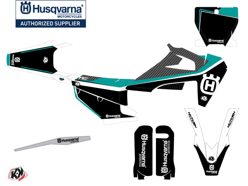 Husqvarna TC 125 Dirt Bike Legend Graphic Kit Turquoise