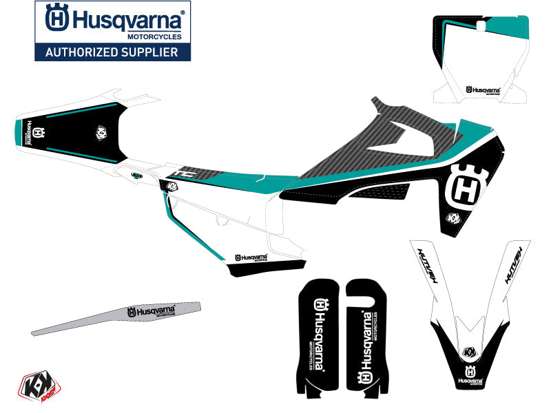 Husqvarna TC 250 Dirt Bike Legend Graphic Kit Turquoise