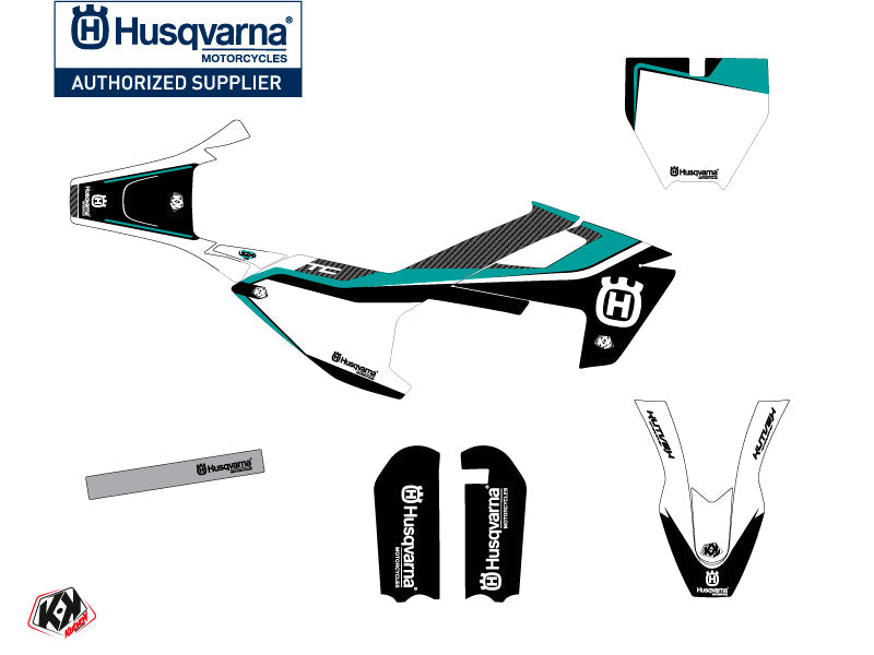 Husqvarna TC 50 Dirt Bike Legend Graphic Kit Turquoise