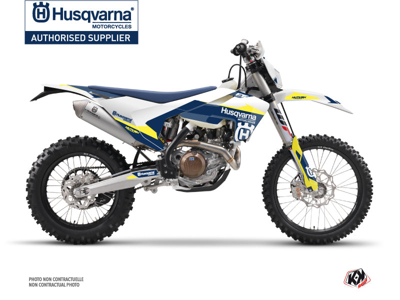 Husqvarna 250 FE Dirt Bike Orbit Graphic Kit White