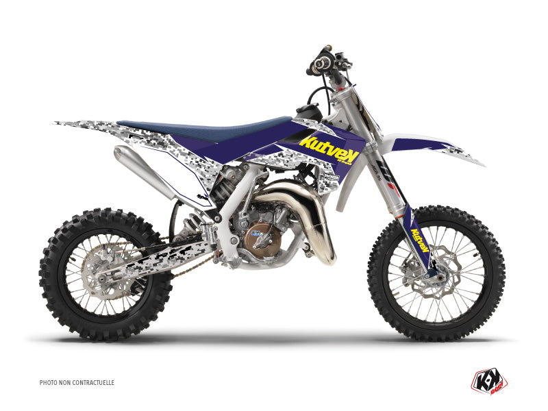 Husqvarna TC 65 Dirt Bike Predator Graphic Kit Purple Yellow