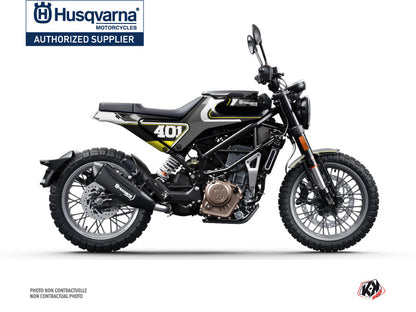 Husqvarna Svartpilen 401 Street Bike Rocket Graphic Kit Grey Yellow