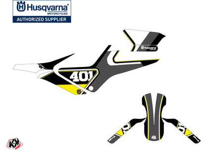 Husqvarna Svartpilen 401 Street Bike Rocket Graphic Kit Grey Yellow