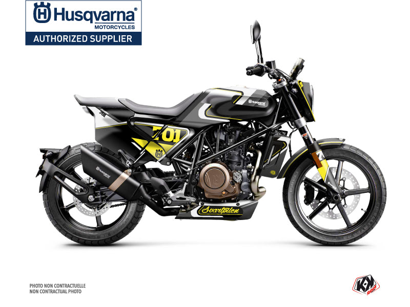 Husqvarna Svartpilen 701 Street Bike Rocket Graphic Kit Grey Yellow