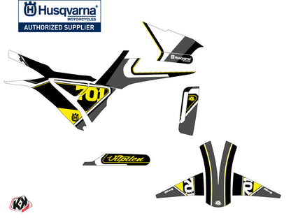 Husqvarna Vitpilen 701 Street Bike Rocket Graphic Kit Grey Yellow