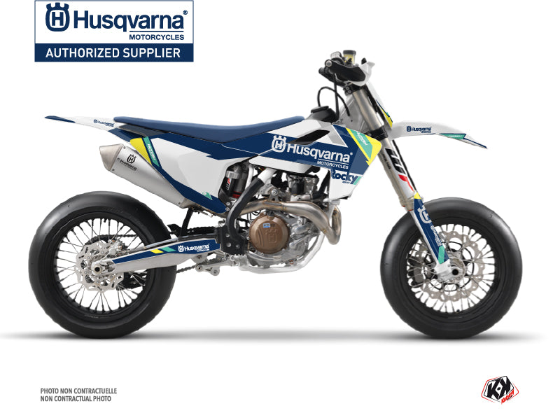 Husqvarna 450 FS Dirt Bike Rocky Graphic Kit Blue