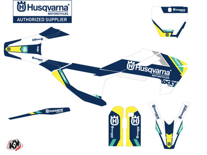 Husqvarna 450 FS Dirt Bike Rocky Graphic Kit Blue