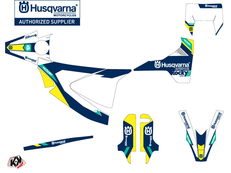 Husqvarna 701 Supermoto Street Bike Rocky Graphic Kit Blue