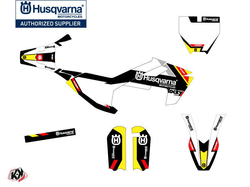 Husqvarna TC 50 Dirt Bike Rocky Graphic Kit Black