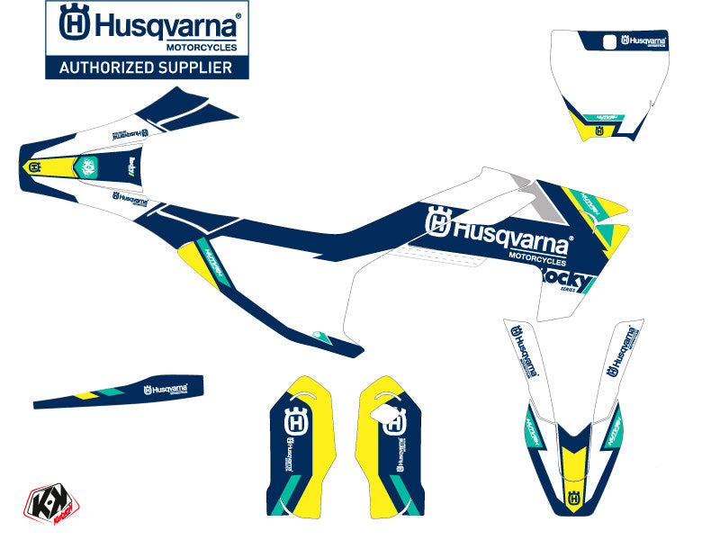 Husqvarna TC 85 Dirt Bike Rocky Graphic Kit Blue