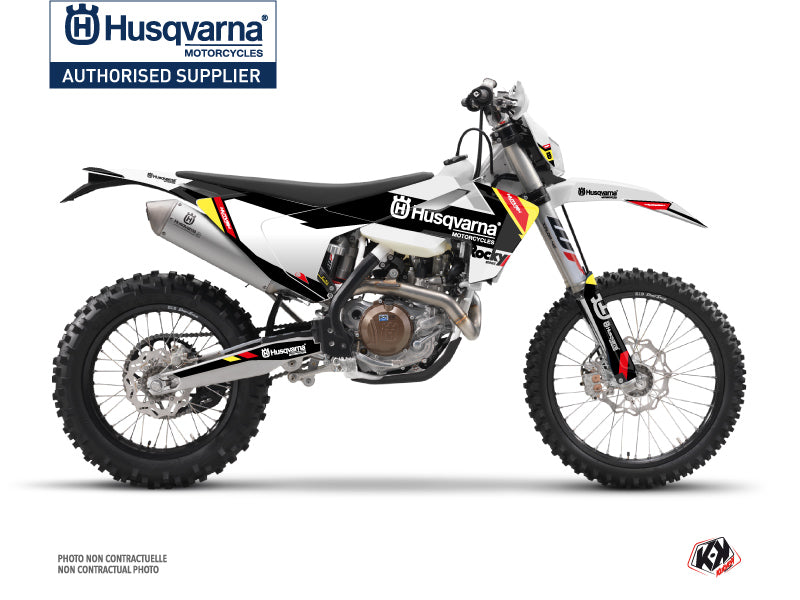 Husqvarna 125 TE Dirt Bike Rocky Graphic Kit Black