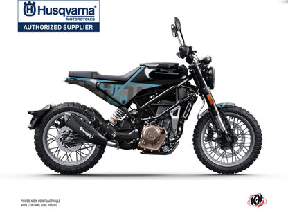 Husqvarna Svartpilen 401 Street Bike Sekment Graphic Kit Black Blue