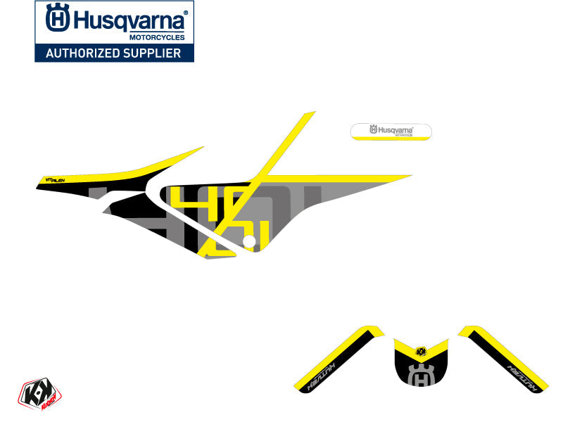 Husqvarna Vitpilen 401 Street Bike Sekment Graphic Kit White Black