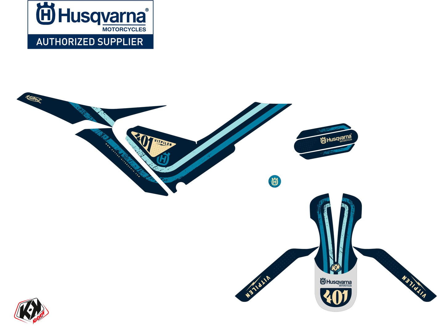 Husqvarna Vitpilen 401 Street Bike Skramb Graphic Kit Blue