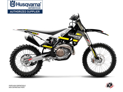 Husqvarna 350 FE Dirt Bike Split Graphic Kit Black Yellow