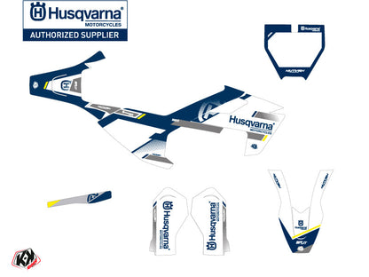 Husqvarna TC 50 Dirt Bike Split Graphic Kit White Blue