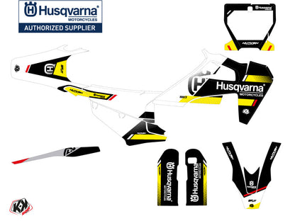 Husqvarna 450 FS Dirt Bike Split Graphic Kit Black Yellow