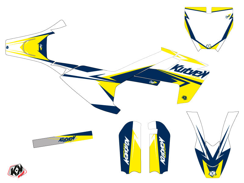 Husqvarna TC 50 Dirt Bike Stage Graphic Kit White Yellow