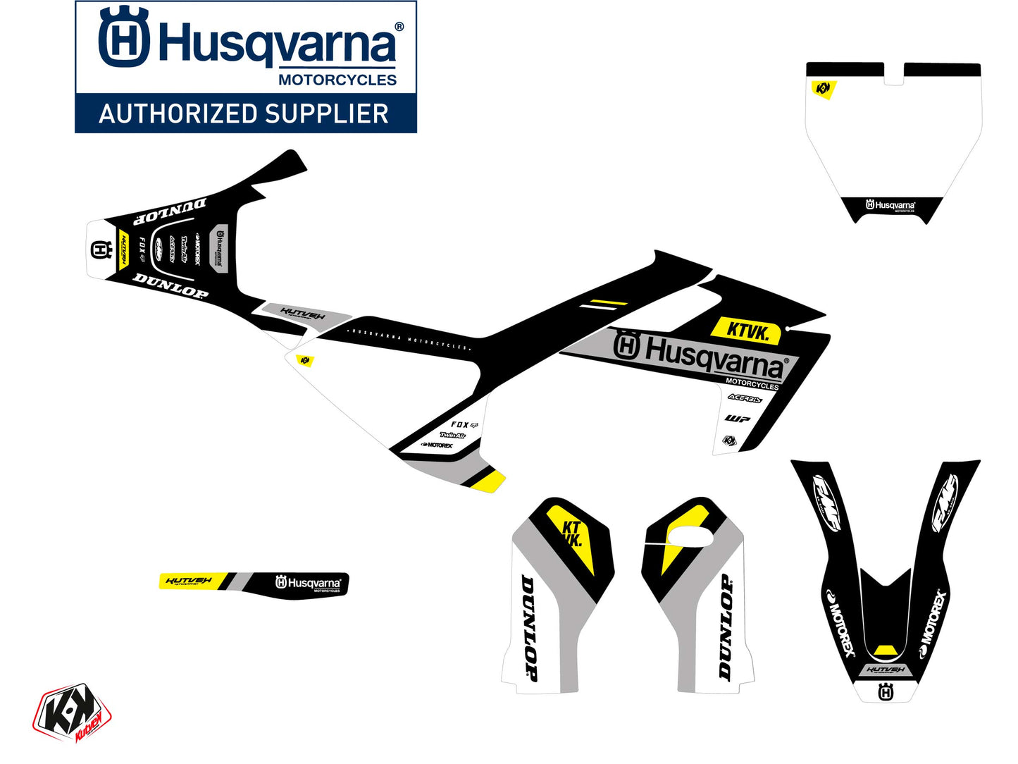 Husqvarna EE-5 Dirt Bike Start Graphic Kit Yellow