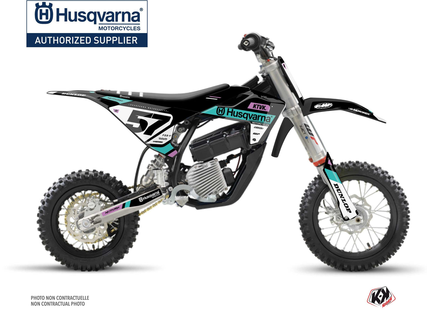 Husqvarna EE-5 Dirt Bike Start Graphic Kit Turquoise