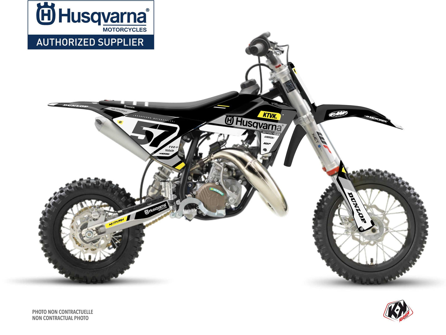 Husqvarna TC 50 Dirt Bike Start Graphic Kit Yellow