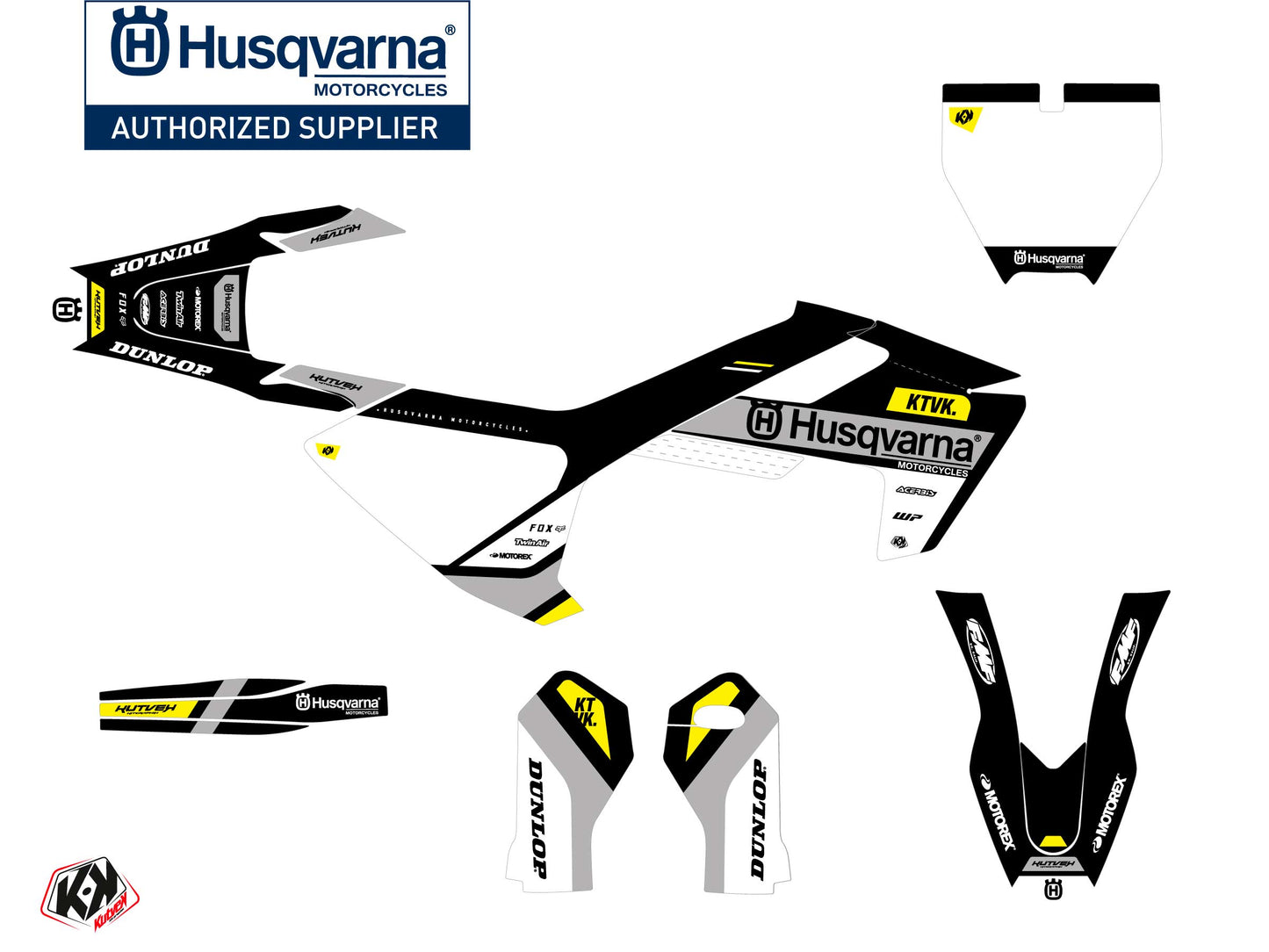 Husqvarna TC 65 Dirt Bike Start Graphic Kit Yellow