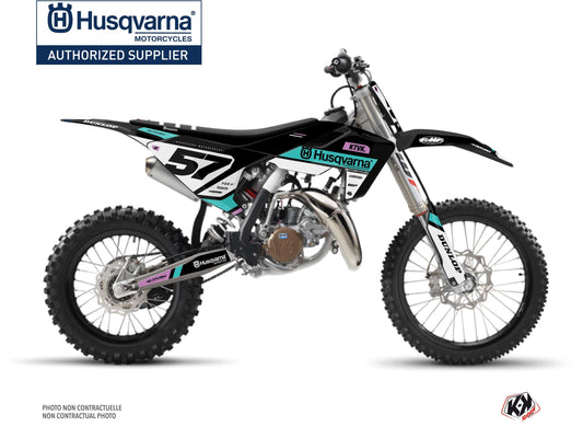 Husqvarna TC 85 Dirt Bike Start Graphic Kit Turquoise