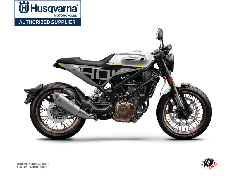 Husqvarna Vitpilen 401 Street Bike Straight Graphic Kit Grey Black