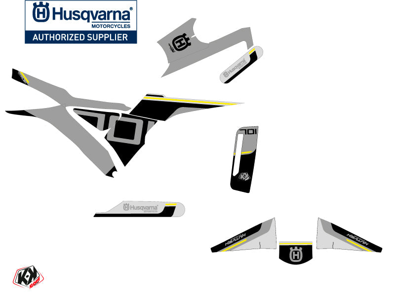 Husqvarna Vitpilen 701 Street Bike Straight Graphic Kit Grey Black