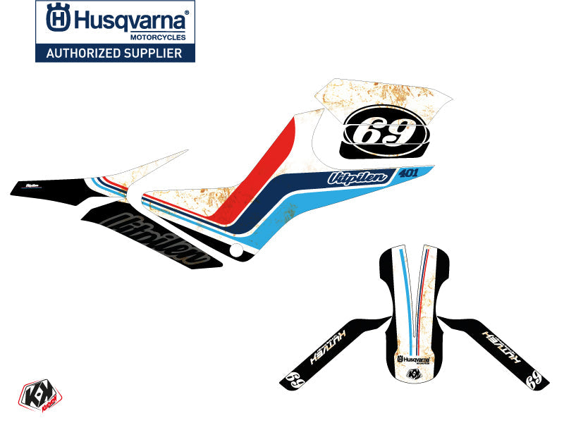 Husqvarna Vitpilen 401 Street Bike Track Graphic Kit White