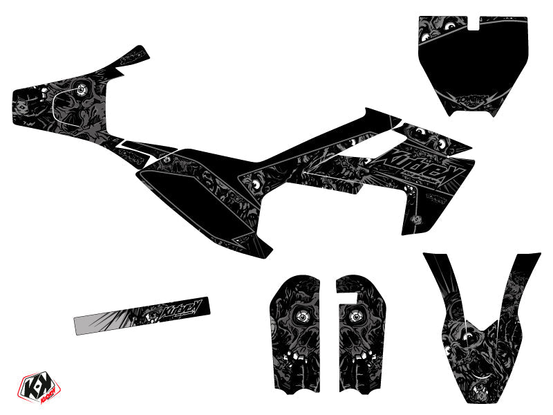 Husqvarna TC 50 Dirt Bike Zombies Dark Graphic Kit Black